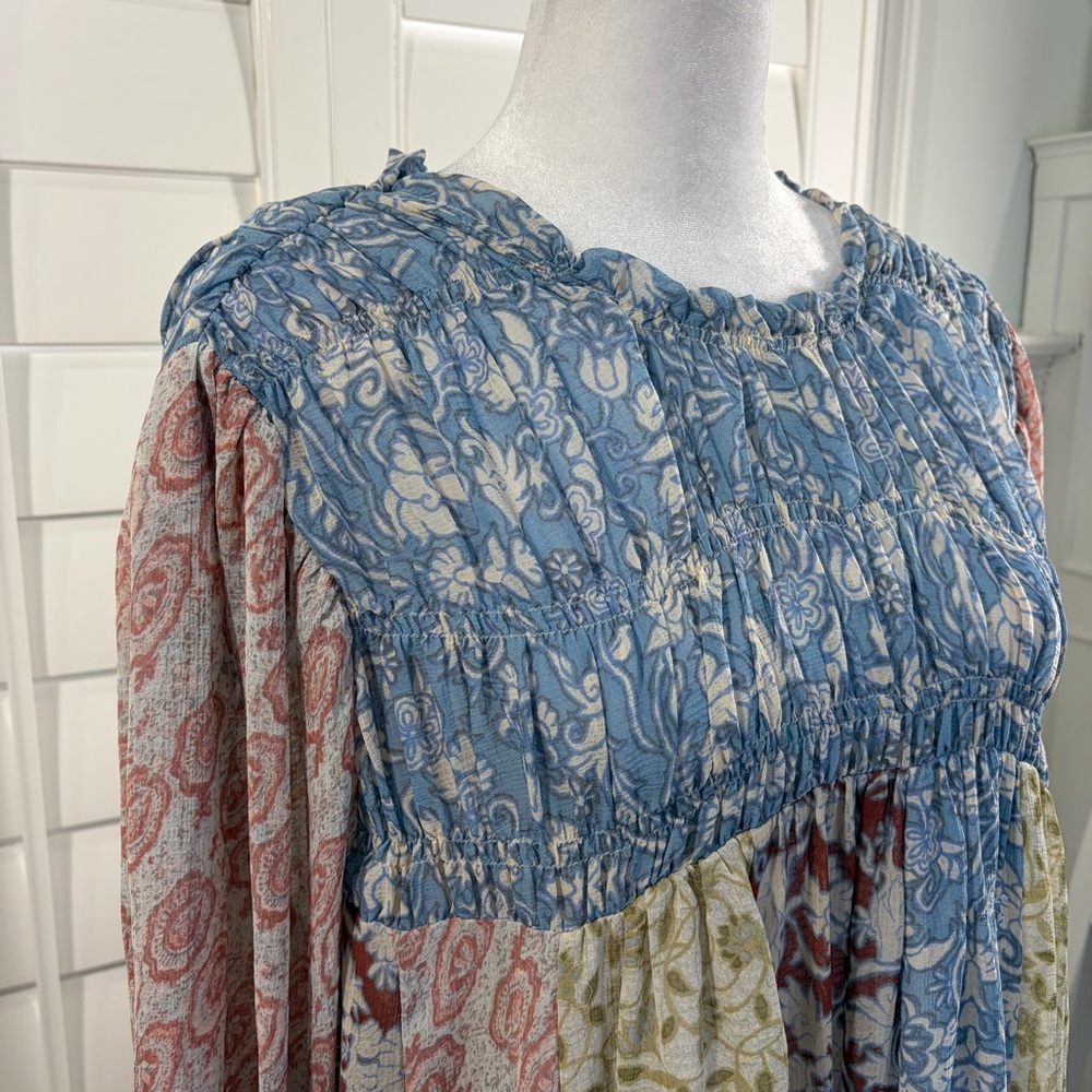Free People Merrie Mixed-Print Tunic - Picture 3 of 8